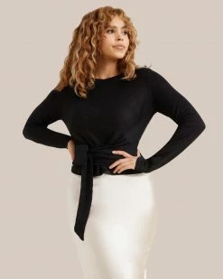 Hwa Fong Company Stevie Long-Sleeve Wrap Sweater