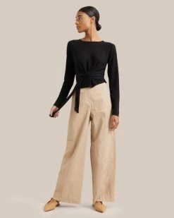 Hwa Fong Company Stevie Long-Sleeve Wrap Sweater