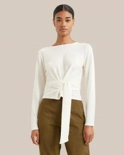 Hwa Fong Company Stevie Long-Sleeve Wrap Sweater