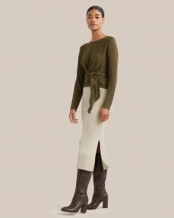 Hwa Fong Company Stevie Long-Sleeve Wrap Sweater Clothing