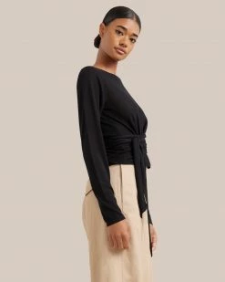 Hwa Fong Company Stevie Long-Sleeve Wrap Sweater