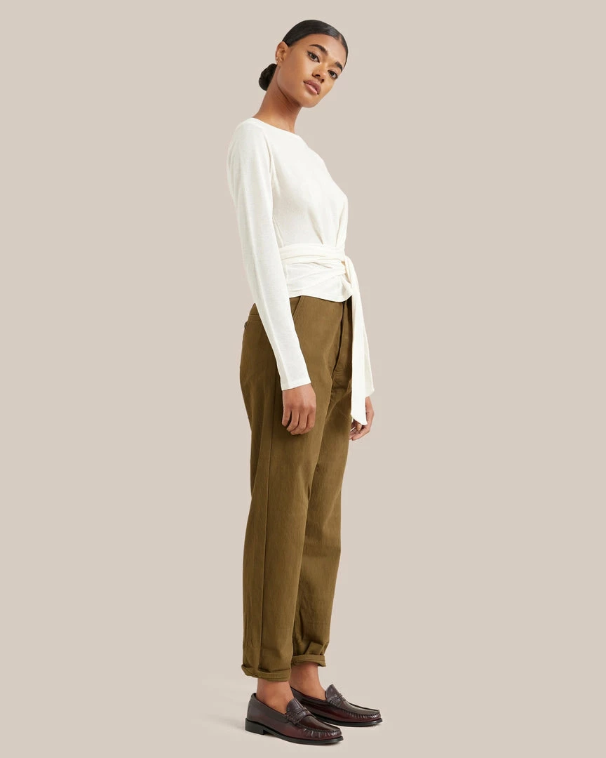 Hwa Fong Company Stevie Long-Sleeve Wrap Sweater