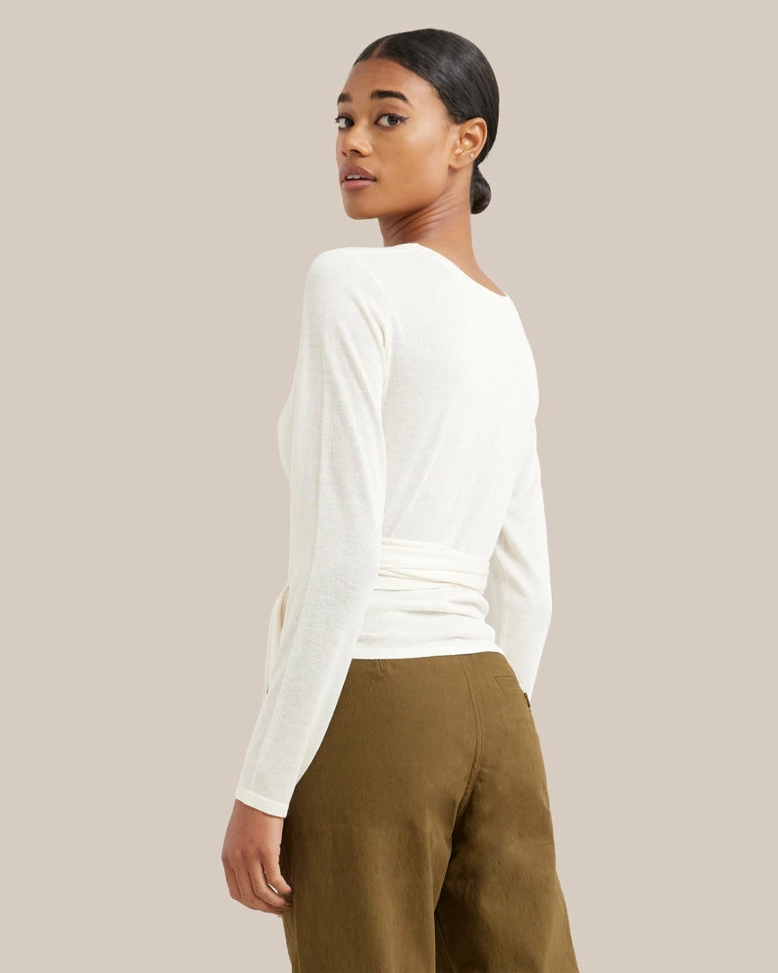 Hwa Fong Company Stevie Long-Sleeve Wrap Sweater