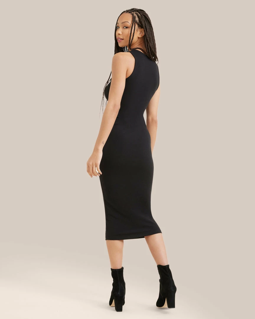 Fore Collection Trina Front Cutout Ribbed Knit Dress