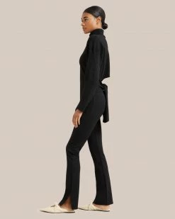 Modern Ref Clothing Vereena Cut-Out Back Turtleneck Sweater