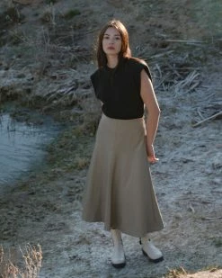 Hua Jia Clothing Harley A-Line Vegan Leather Skirt