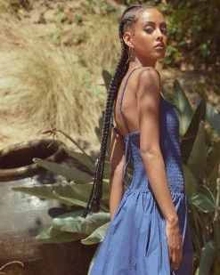 Fashion Apparels Venus Smocked Midi Dress Celebrate