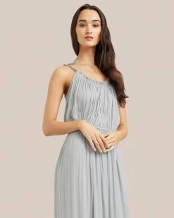 Hua Jia Aileen Tie-Shoulder Maxi Dress
