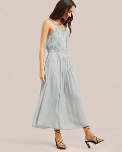 Hua Jia Aileen Tie-Shoulder Maxi Dress