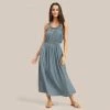 Hua Jia Aileen Tie-Shoulder Maxi Dress