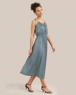 Hua Jia Aileen Tie-Shoulder Maxi Dress