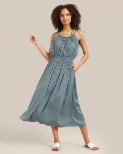 Hua Jia Aileen Tie-Shoulder Maxi Dress