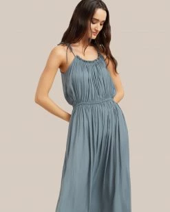 Hua Jia Aileen Tie-Shoulder Maxi Dress