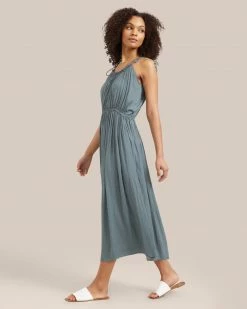 Hua Jia Aileen Tie-Shoulder Maxi Dress