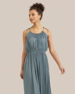 Hua Jia Aileen Tie-Shoulder Maxi Dress