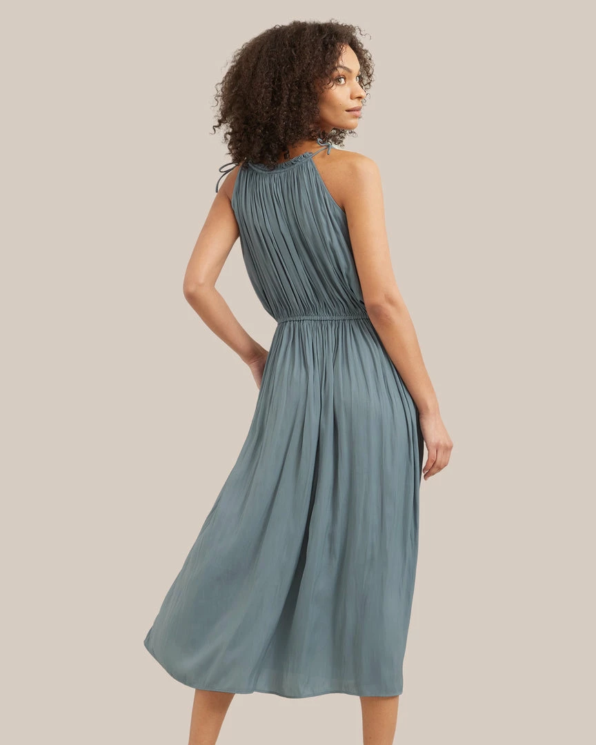 Hua Jia Aileen Tie-Shoulder Maxi Dress