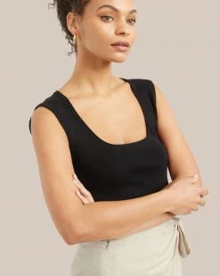 Sky Ocean Development Limited Alexis Keyhole-Back Sweater Tank Clothing