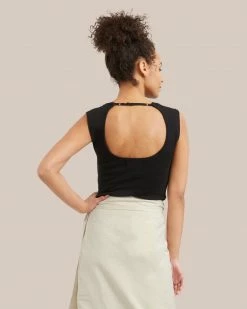 Sky Ocean Development Limited Alexis Keyhole-Back Sweater Tank Clothing