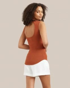 Sky Ocean Development Limited Clothing Alexis Keyhole-Back Sweater Tank