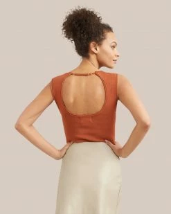 Sky Ocean Development Limited Clothing Alexis Keyhole-Back Sweater Tank