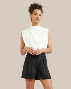 Hua Jia Allegra Gathered-Neck Sleeveless Blouse Celebrate