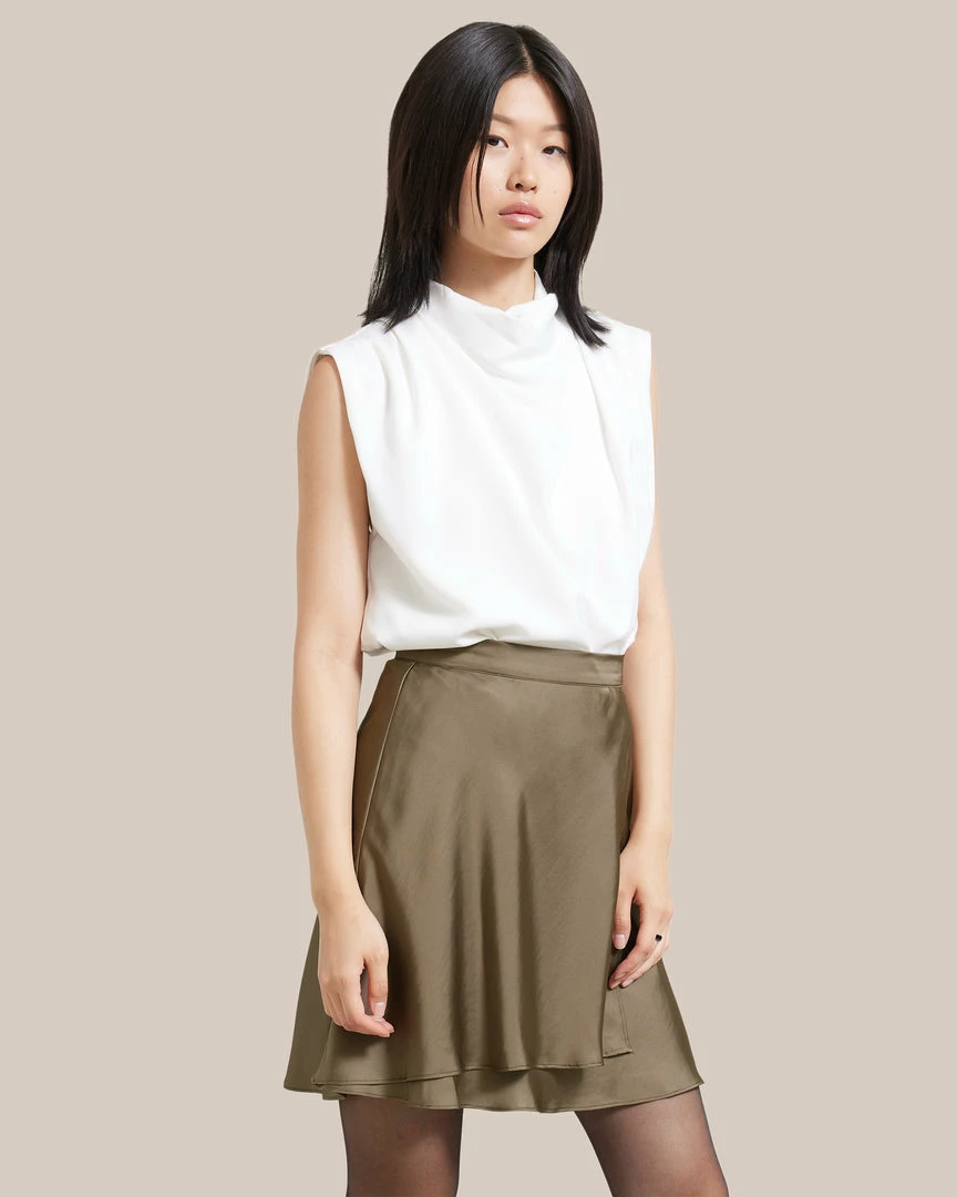 Hua Jia Allegra Gathered-Neck Sleeveless Blouse Celebrate