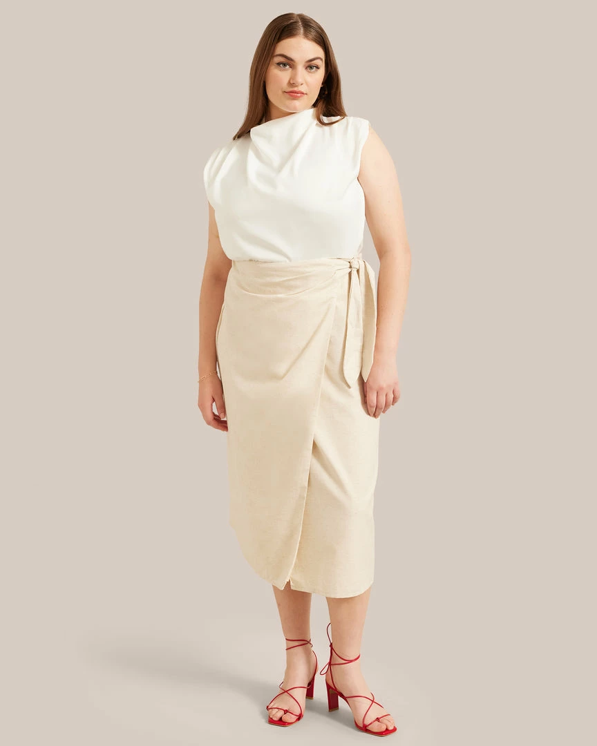 Hua Jia Allegra Gathered-Neck Sleeveless Blouse Celebrate