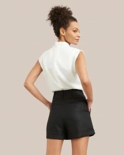 Hua Jia Allegra Gathered-Neck Sleeveless Blouse Celebrate