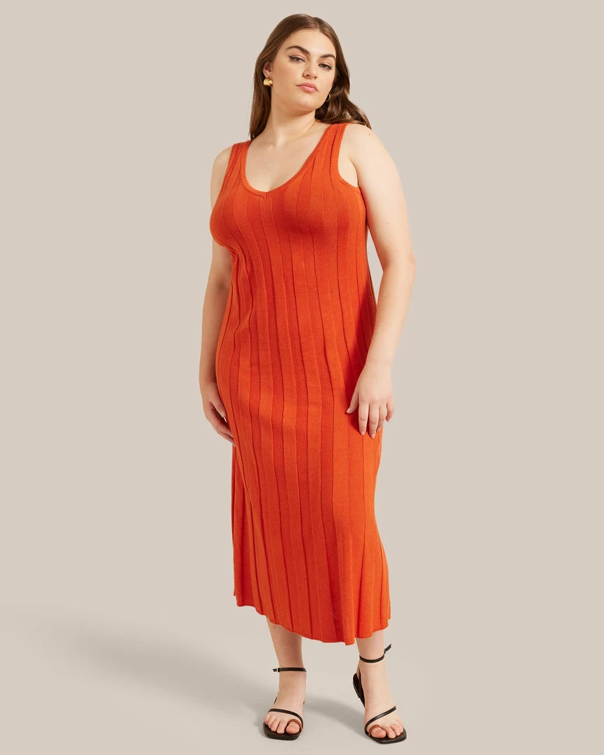 Sky Ocean Development Limited Clothing Anina Reversible Wide Rib Dress