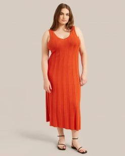 Sky Ocean Development Limited Clothing Anina Reversible Wide Rib Dress