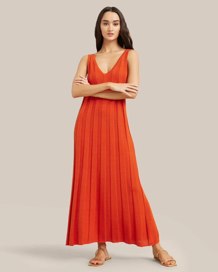 Sky Ocean Development Limited Clothing Anina Reversible Wide Rib Dress