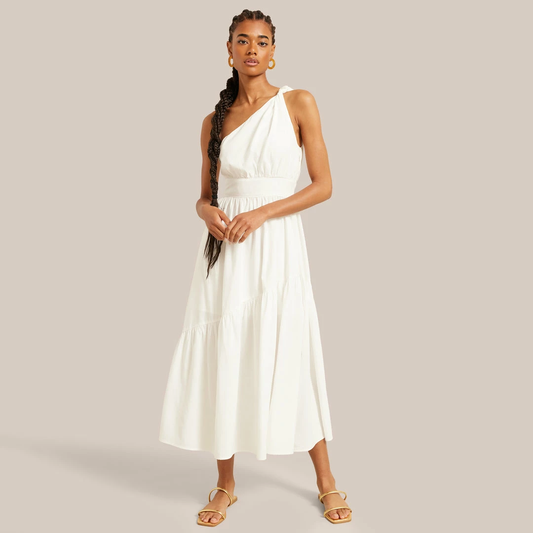 Crescent Artemis One Shoulder Maxi Dress Celebrate
