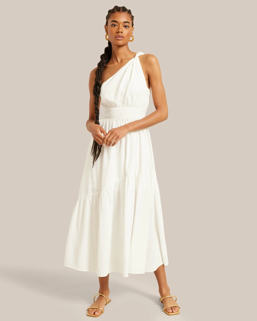 Crescent Artemis One Shoulder Maxi Dress Celebrate