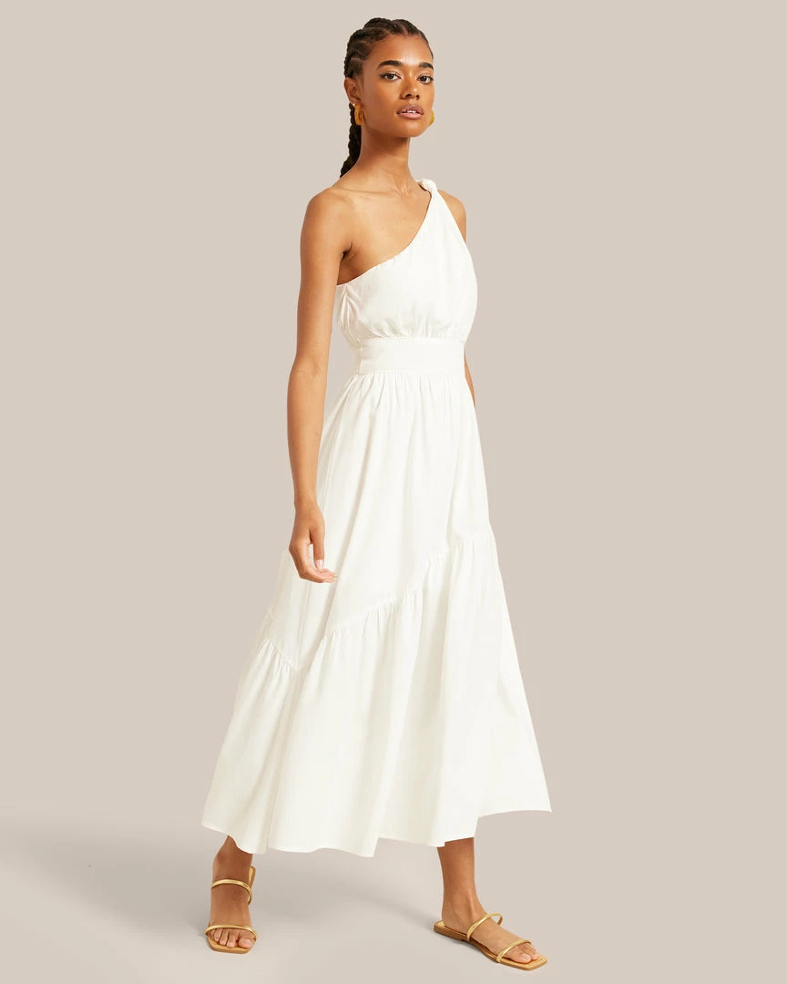 Crescent Artemis One Shoulder Maxi Dress Celebrate