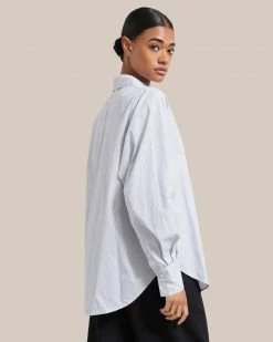 Fashion Apparels Ash Striped Button Up Shirt