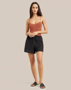 Fashion Apparels Lounge Beau High-Waisted Organic Cotton Short