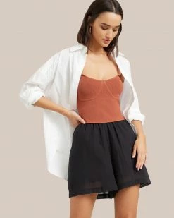 Fashion Apparels Lounge Beau High-Waisted Organic Cotton Short
