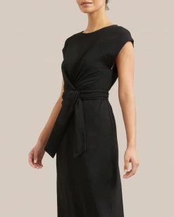 Asia Consultancy Co., Ltd Cassandra Tie-Front Wrap Dress