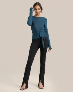 Asia Consultancy Co., Ltd Chrissy Split Hem Ponte Pant