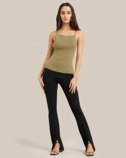 Asia Consultancy Co., Ltd Chrissy Split Hem Ponte Pant