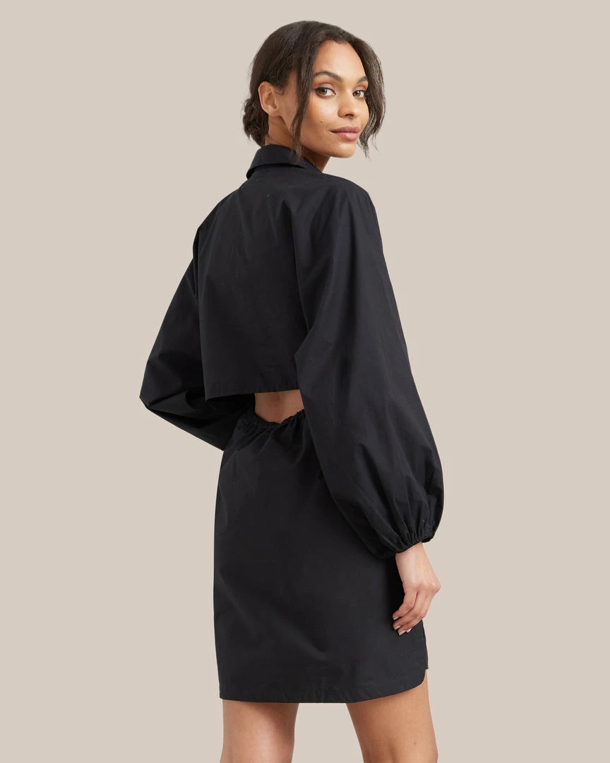 Fashion Apparels Clara Open-Back Button Down Dress