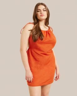 Fashion Apparels Darla Backless Tie-Shoulder Cover Up Dress