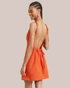 Fashion Apparels Darla Backless Tie-Shoulder Cover Up Dress