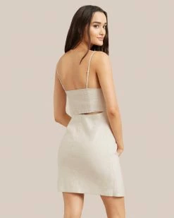 Hua Jia Celebrate Davina Linen Mini Dress