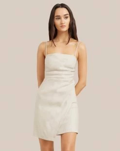 Hua Jia Celebrate Davina Linen Mini Dress