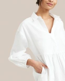 Fashion Apparels Delia Organic Cotton Poplin Tiered Maxi Dress