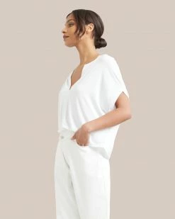 UBASE INTERNATIONAL, INC. Demi V-Neck Short-Sleeve Tee Lounge