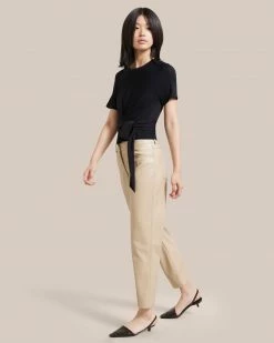 All Row Work Donya Vegan Leather Cropped Pant