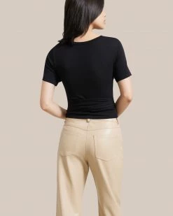 All Row Work Donya Vegan Leather Cropped Pant