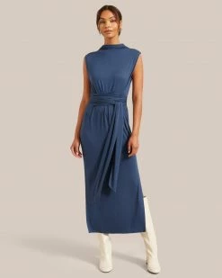 UBASE INTERNATIONAL, INC. Eden Sleeveless Tie-Front Dress